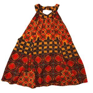 Patrons of Peace Women's Halter Top Floral Boho Sleeveless Strappy Back, size M